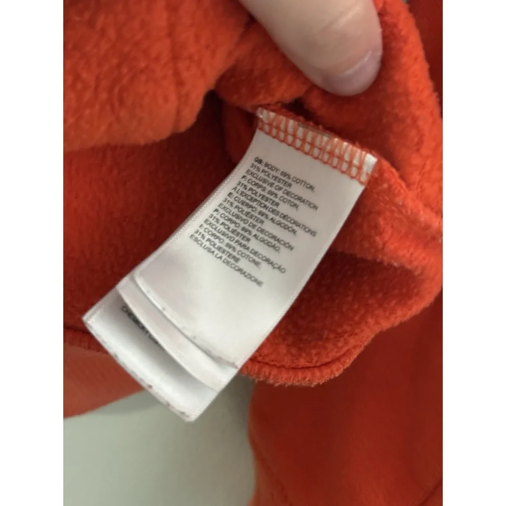 The North Face Hoodie Men's S Orange Never Stop Exploring Back Graphic Pullover